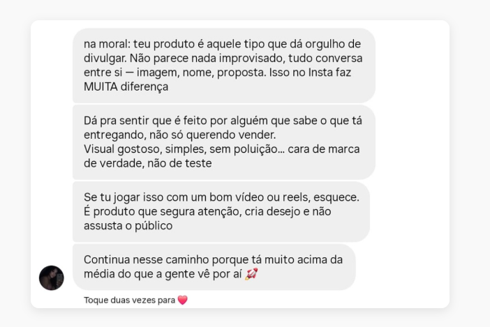 Depoimento Instagram